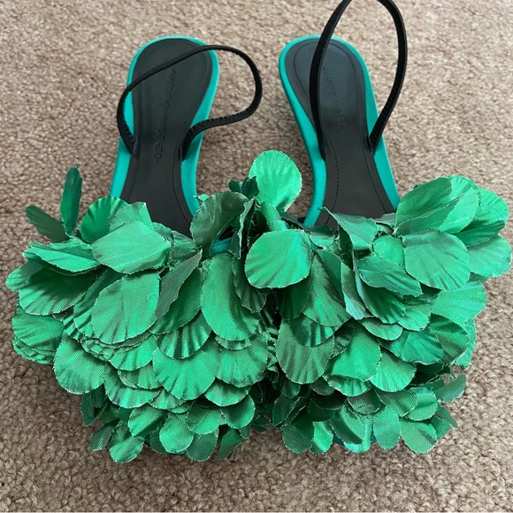 RARE Marco De Vincenzo Green Slingback Sandals - Picture 3 of 15